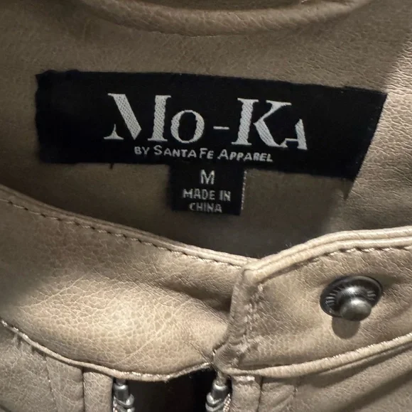 Mo-Ka Beige Jacket Size M - Picture 3 of 3